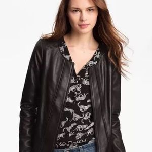 Trouvè double zip leather jacket sz Small